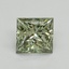 1.61 Ct. Fancy Vivid Green Princess Lab Grown Diamond