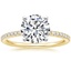 18K Yellow Gold Ballad Half Coverage Diamond Ring (1/8 ct. tw.), smalltop view