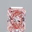 1.26 Ct. Fancy Vivid Pink Radiant Lab Grown Diamond