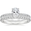 Platinum Luxe Elodie Diamond Ring (1/4 ct. tw.) with Petite Shared Prong Diamond Ring (1/4 ct. tw.)