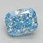 2.00 Ct. Fancy Vivid Blue Cushion Lab Grown Diamond