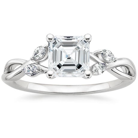 18K White Gold Willow Diamond Ring (1/8 ct. tw.) with Winding Willow Diamond Ring (1/8 ct. tw.)
