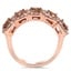 Five Halo Champagne Diamond Ring, smallside view
