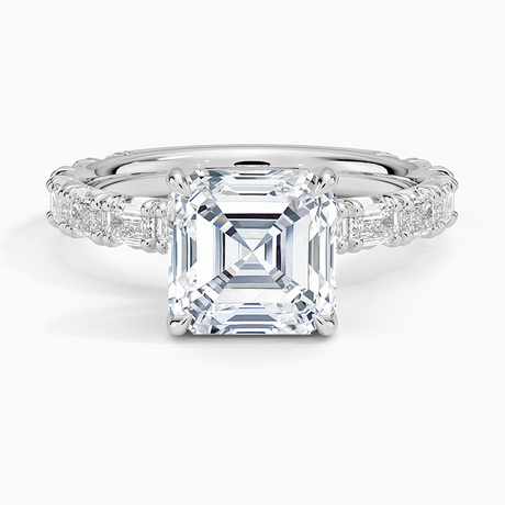 18K White Gold Nathalie Emerald-Cut Diamond Ring (3/4 ct. tw.)