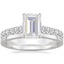 18KW Moissanite Sienna Diamond Ring (2/5 ct. tw.) with Petite Quattro Diamond Ring, smalltop view
