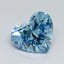 1.01 Ct. Fancy Vivid Malibu Blue Heart Lab Grown Diamond