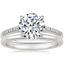 Platinum Lissome Diamond Ring (1/10 ct. tw.) with Petite Comfort Fit Wedding Ring