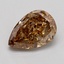 0.70 Ct. Light  Brown Pear Lab Grown Diamond