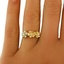 The Rosa Ring, smalltop view on a hand