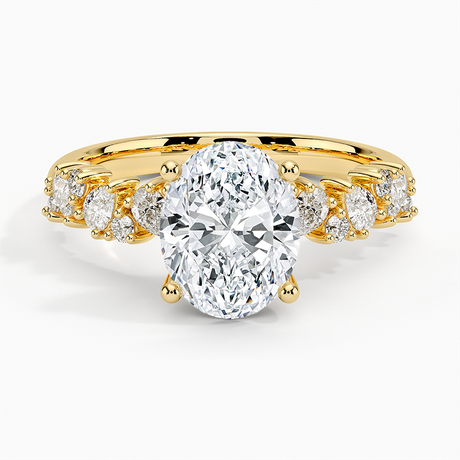 18K Yellow Gold Olivetta Diamond Ring