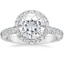 Platinum Sienna Halo Three-Quarter Coverage Diamond Ring (3/4 ct. tw.), smalltop view