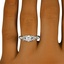 The Nonnie Ring, smallzoomed in top view on a hand