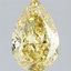 2.09 Ct. Fancy Vivid Yellow Pear Lab Grown Diamond