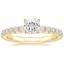 18K Yellow Gold Olympia Half Coverage Diamond Ring, smalltop view