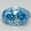 2.10 Ct. Fancy Vivid Blue Oval Lab Grown Diamond