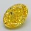3.41 Ct. Fancy Vivid Yellow Oval Lab Grown Diamond