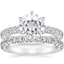 18KW Moissanite Luxe Sienna Diamond Bridal Set (1 1/8 ct. tw.), smalltop view