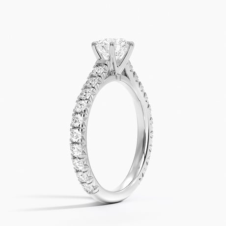 French Pavé Engagement Setting