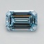 0.71 Ct. Fancy Intense Blue Emerald Lab Grown Diamond