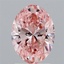 2.02 Ct. Fancy Vivid Pink Oval Lab Grown Diamond