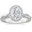 Platinum Petite Twisted Vine Halo Diamond Ring (1/4 ct. tw.), smalltop view