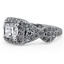 Square Halo with Infinity Knot Band, smallside view
