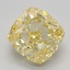 2.73 Ct. Fancy Intense Yellow Cushion Lab Grown Diamond