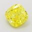 1.69 Ct. Fancy Vivid  Yellow Cushion Lab Grown Diamond