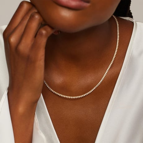 18 in. Perfect Three-Prong Lab Diamond Tennis Necklace (5 ct. tw.)