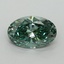 1.52 Ct. Fancy Vivid Pacific Green Oval Lab Grown Diamond