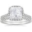 PT Moissanite Odessa Diamond Ring (1/5 ct. tw.) with Sonora Diamond Ring (1/8 ct. tw.), smalltop view