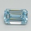 1.52 Ct. Fancy Intense Blue Emerald Lab Grown Diamond
