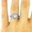 The Francesca Ring, smalltop view on a hand