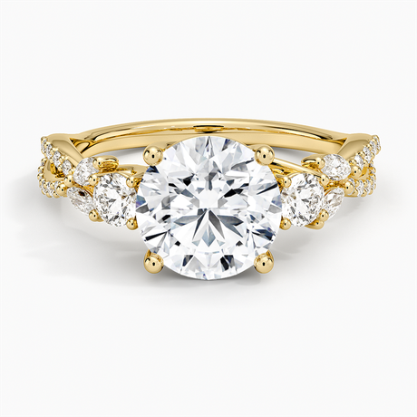 18K Yellow Gold Luxe Willow Three Stone Diamond Ring (1/2 ct. tw.)