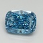 3.04 Ct. Fancy Vivid Blue Cushion Lab Grown Diamond
