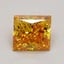 1.41 Ct. Fancy Vivid Yellowish Orange Princess Lab Grown Diamond