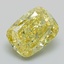 5.09 Ct. Fancy Vivid Yellow Cushion Lab Grown Diamond