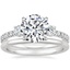 18K White Gold Radiance Diamond Ring (1/3 ct. tw.) with Petite Comfort Fit Wedding Ring