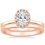 14K Rose Gold Vienna Diamond Ring with 2mm Comfort Fit Wedding Ring