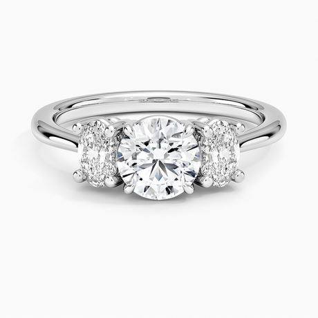 Oval-Cut Three Stone Diamond Ring