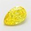 1.92 Ct. Fancy Vivid  Yellow Pear Lab Grown Diamond
