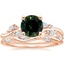 14K Rose Gold Arden Diamond Ring with Winding Willow Diamond Ring (1/8 ct. tw.)