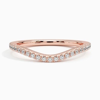 Curved Ballad Lab Diamond Ring (1/6 ct. tw.) in 14K Rose Gold