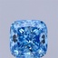 1.50 Ct. Fancy Vivid Blue Cushion Lab Grown Diamond