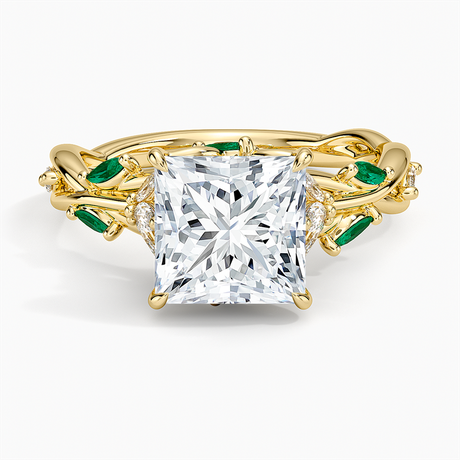 Secret Garden Lab Emerald and Diamond Ring