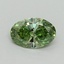 0.50 Ct. Fancy Vivid Green Oval Lab Grown Diamond