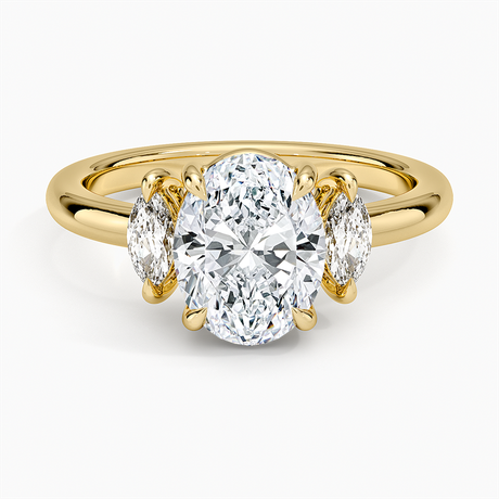 18K Yellow Gold Sasha Three Stone Marquise Diamond Ring (1/3 ct. tw.)