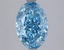 3.55 Ct. Fancy Vivid Blue Blue Oval Lab Grown Diamond