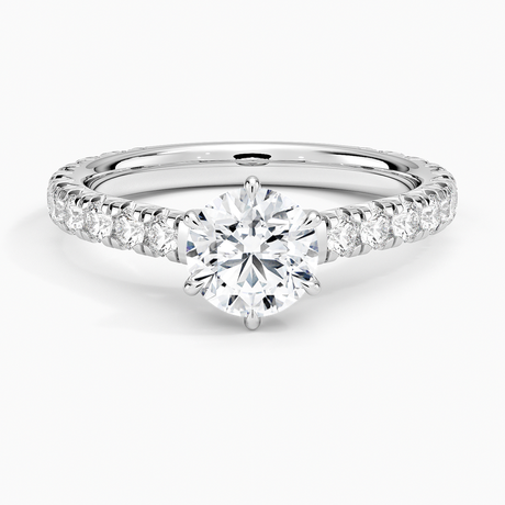 French Pavé Engagement Setting