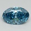 1.50 Ct. Fancy Vivid Blue Oval Lab Grown Diamond